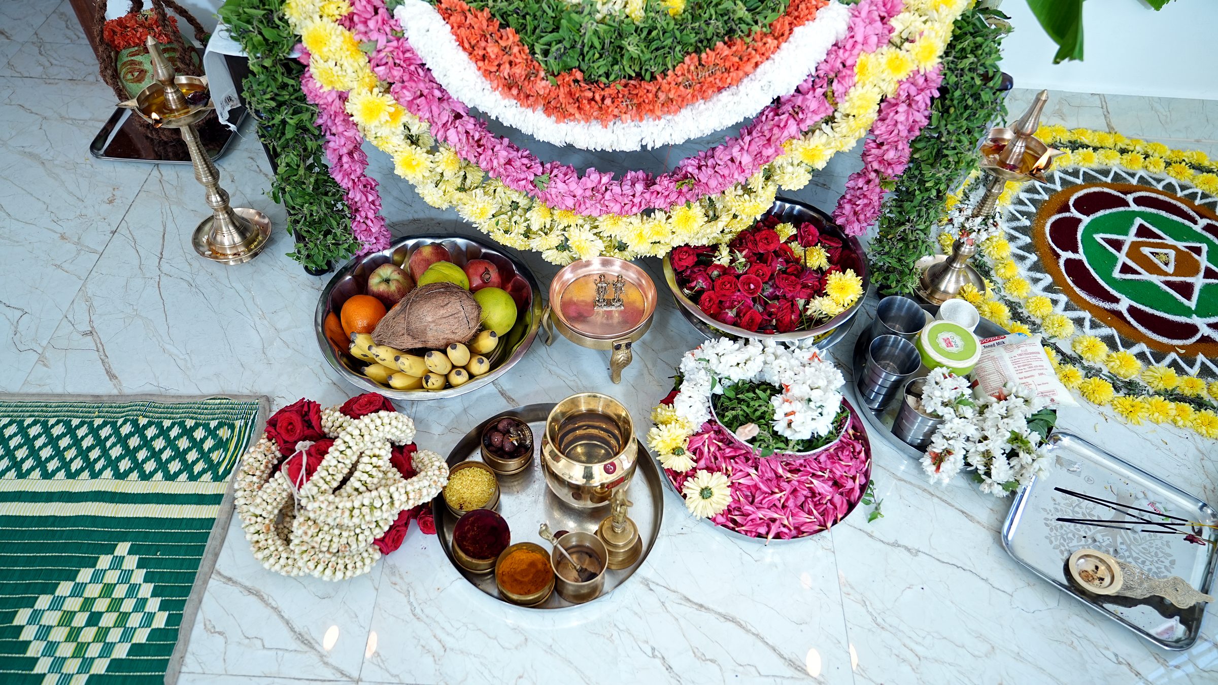 Traditional housewarming rituals captured by Lumeora Studios in Bangalore