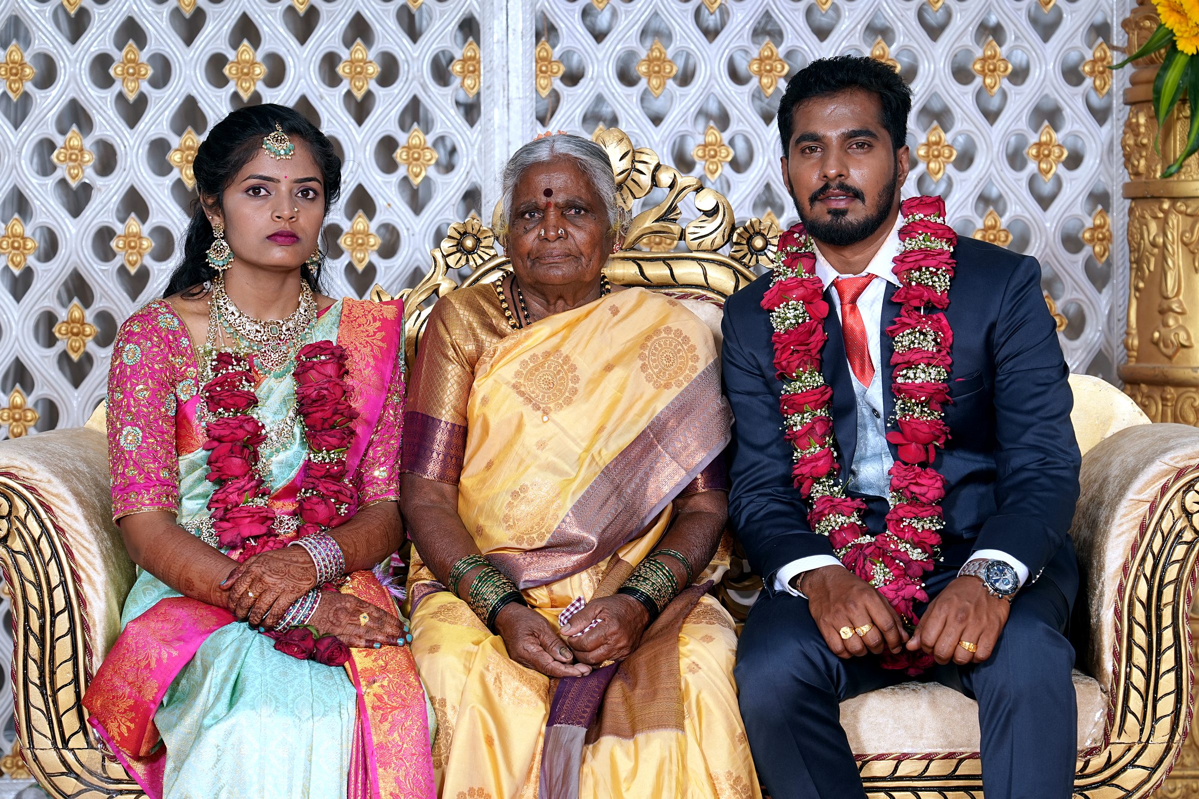 Traditional Indian wedding ritual with family, photographed by Lumeora Studios in Bangalore
