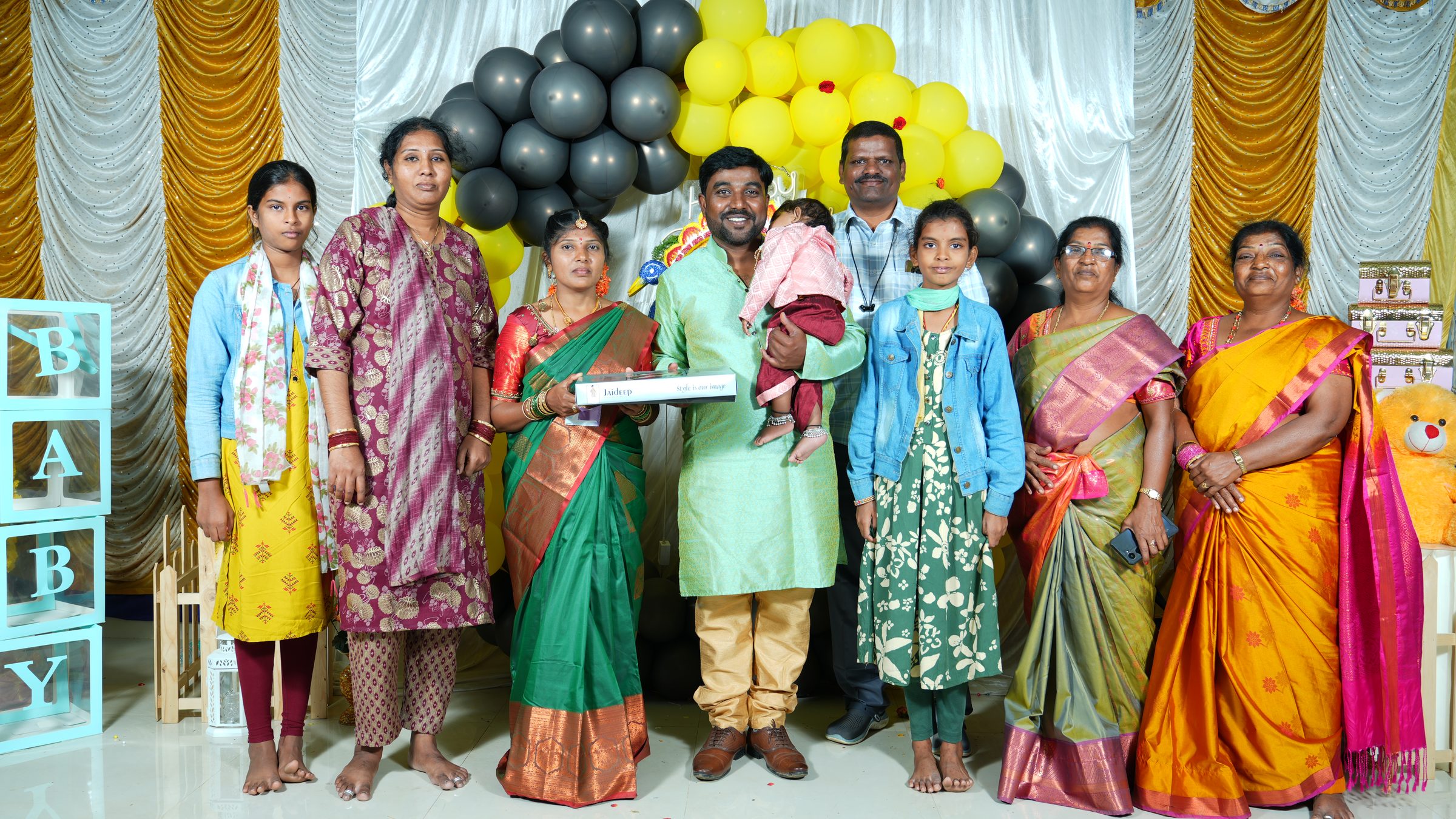 Family and guests during a celebration in Bangalore by Lumeora Studios