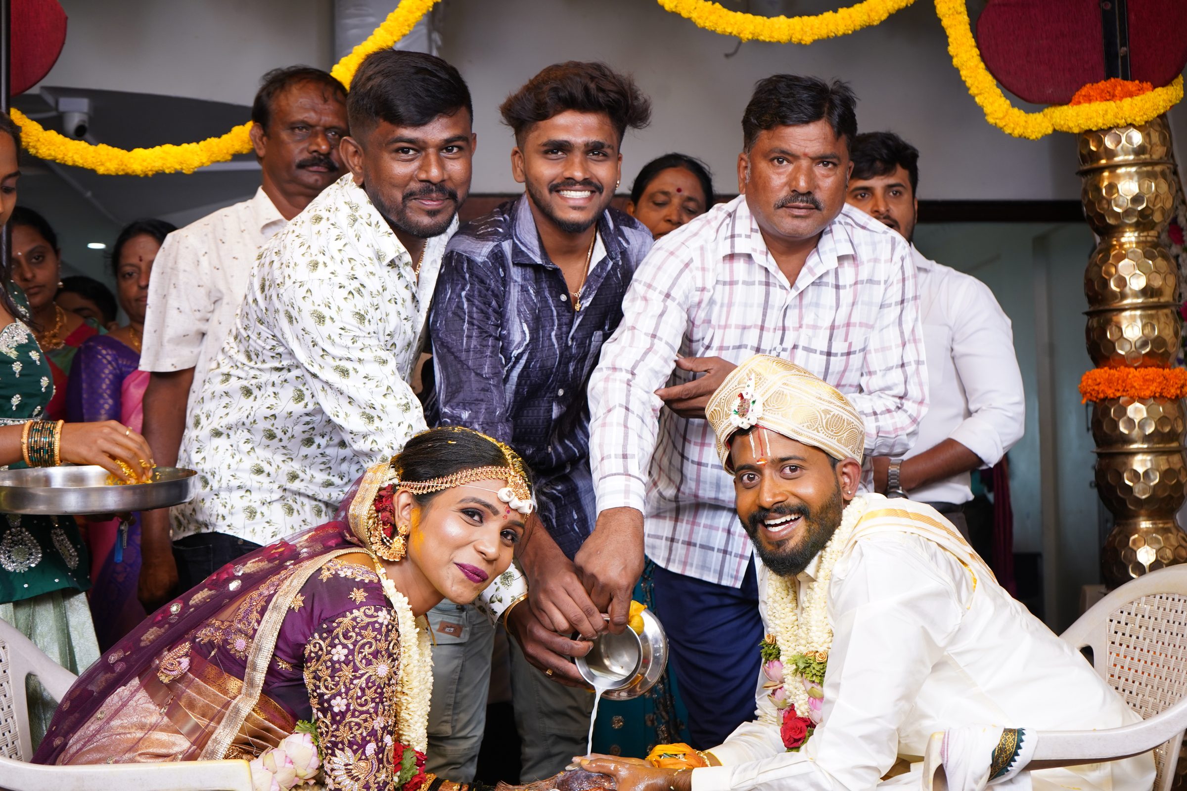Elegant wedding reception photographed by Lumeora Studios in Bangalore